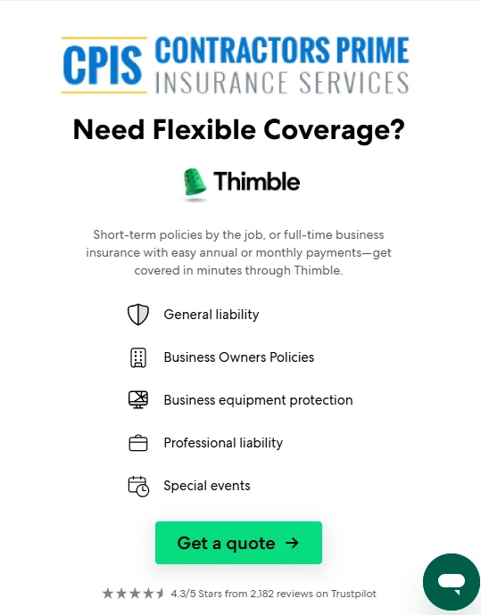 Need Flexible Coverage? Get a quote through Thimble